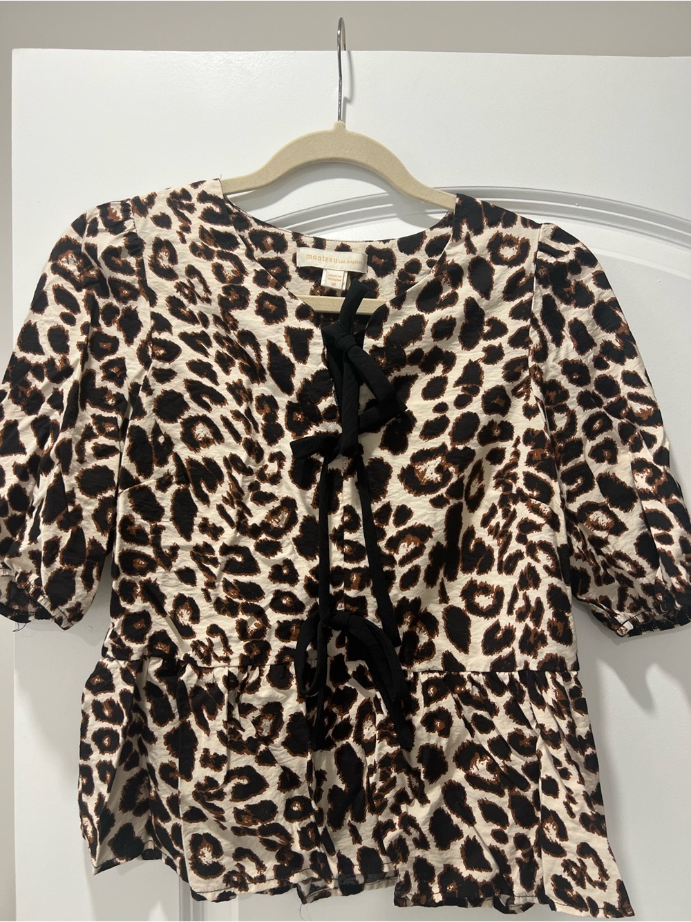 Leopard Peplum Blouse